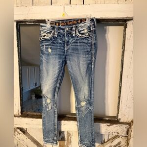 26 Rock Revival Y2K Women's Distressed Ankle Skinny Jeans